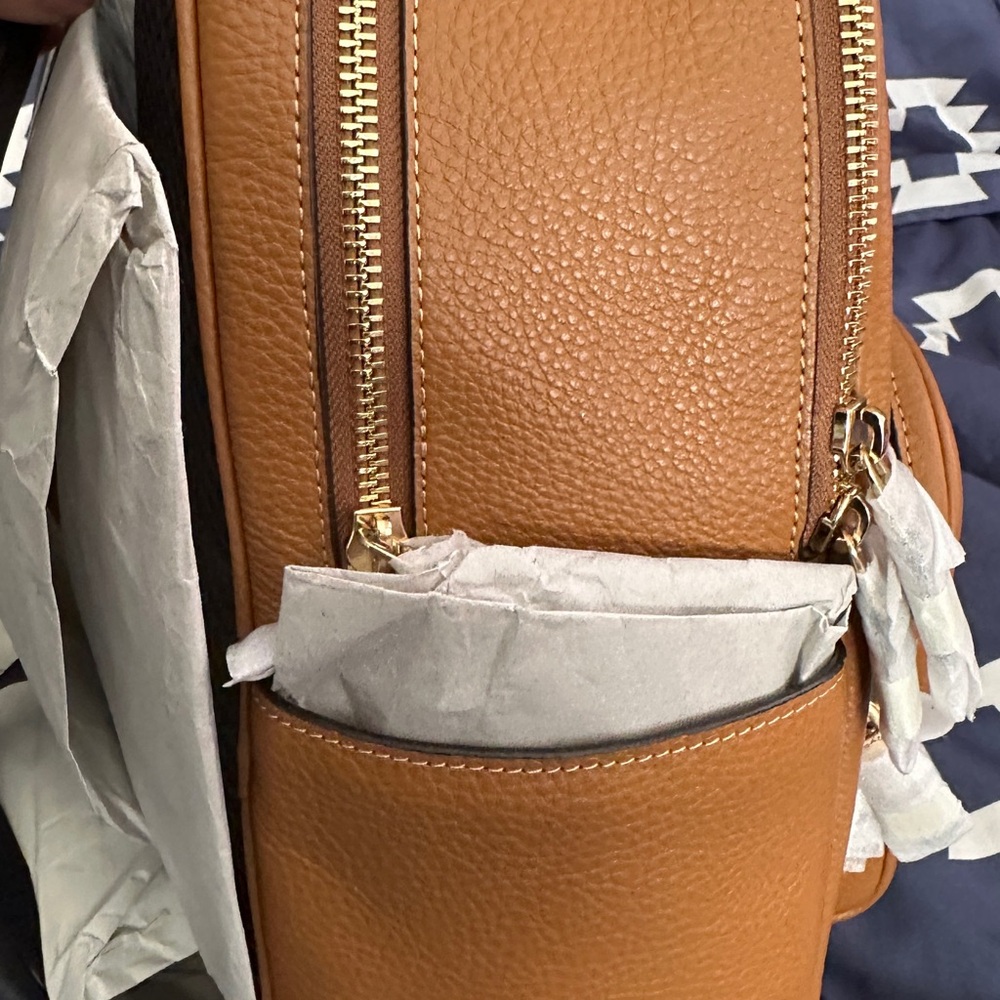 Coach Tan Leather Backpack - Picture 4 of 4